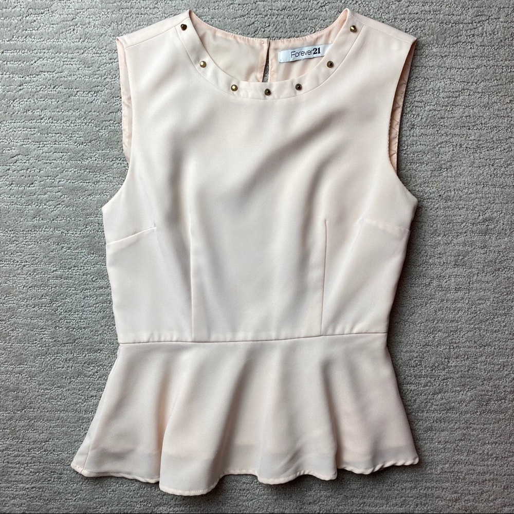 Blush Pink Peplum Blouse